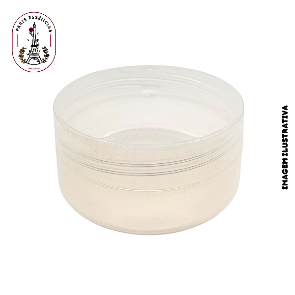 Pote de Plástico 150ML Cilindro Natural c/ Tampa - (un)
