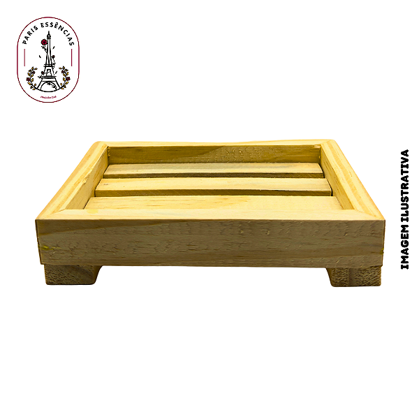 Saboneteira de Madeira c/ Borda - (un)