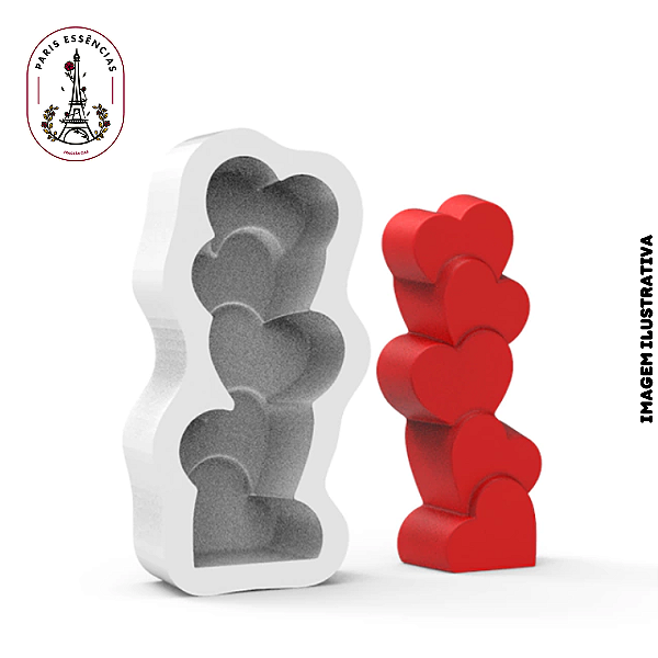 Molde de Silicone Corações Entrelaçados - (un)
