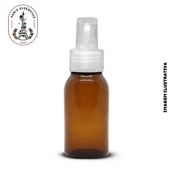 Frasco de Vidro Âmbar 60ml com Válvula Spray (Un)