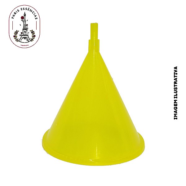 Funil de Plástico Amarelo Boca Fina- (un)