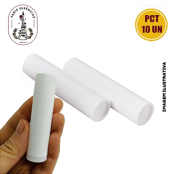 Embalagem Stick Balm Branco - Pacote com 10 Unidades