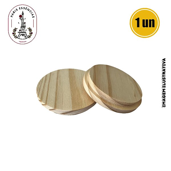 Tampa Madeira p/ Pote de Pate 73x66x15