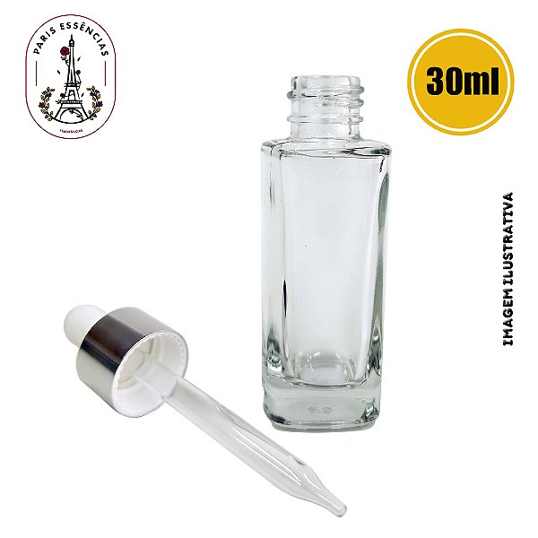 Frasco de Vidro 30ml C/ Bulbo e Cânula (Un)