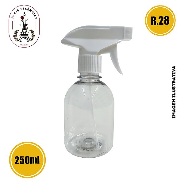 Frasco Pet 250ml C/ Gatilho 28/410 Branco (Un)