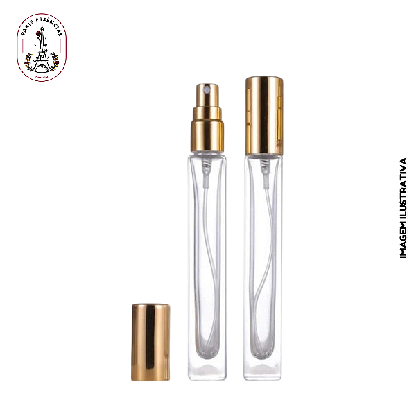 Porta Perfume de Vidro Quadrado c/ Válvula Spray Luxo - (un)