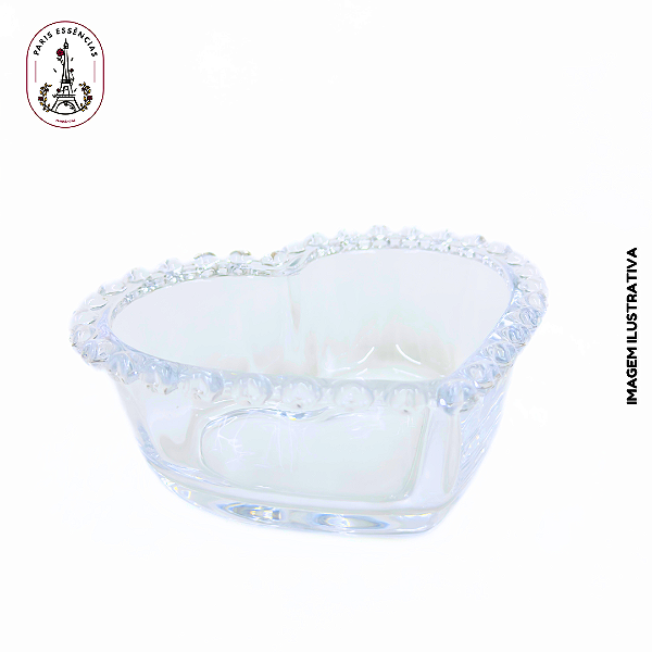 Bowl Cristal com Borda de Coração - (un)