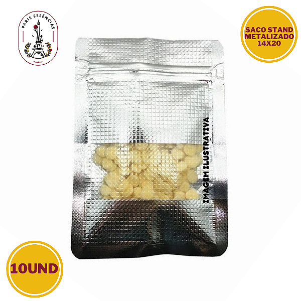 Saco Stand Metalizado com Visor 14x20 - (PCT/10)