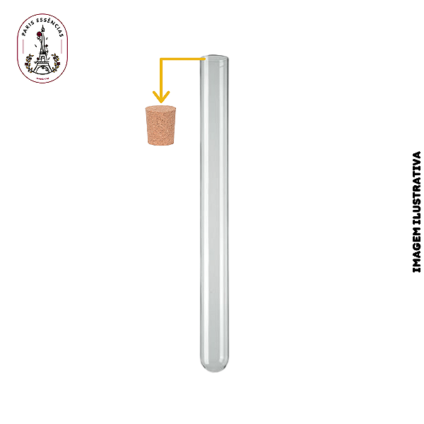 Tubo de Ensaio de Vidro com tampa Cortiça 30ml - (un)