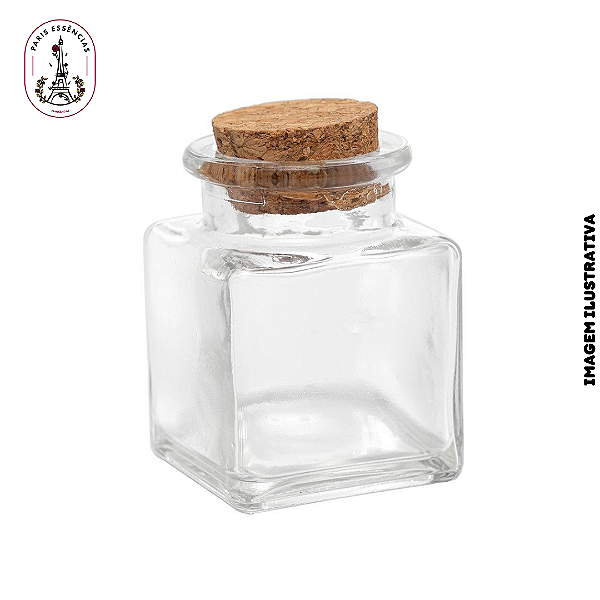 Pote Mini Cubo C/Tampa Rolha 50ml (un)