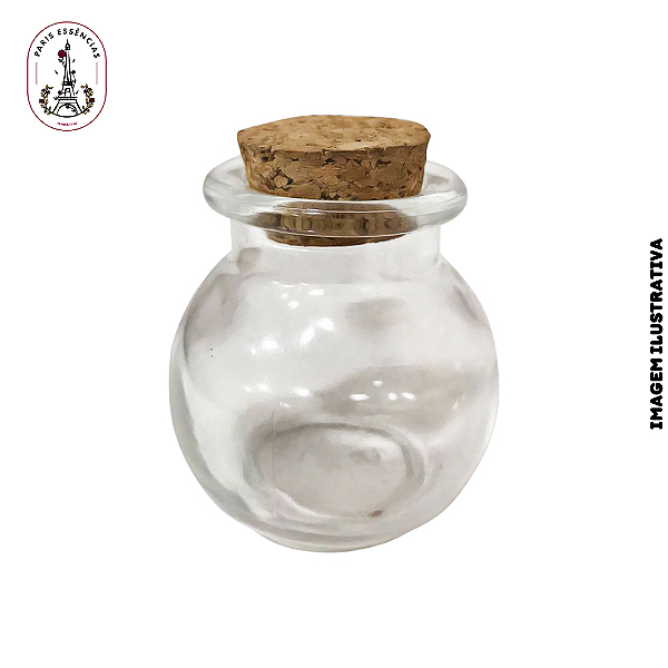 Pote Mini Redondo C/Tampa Rolha 50ml (un)