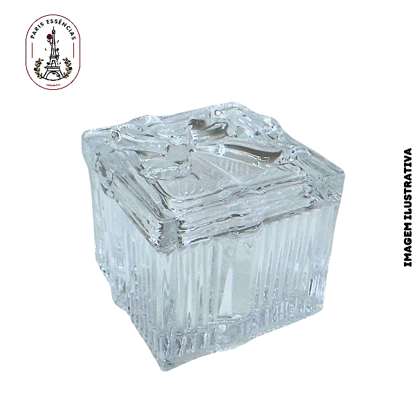 Bomboniere de Vidro Quadrada Laço - (un)