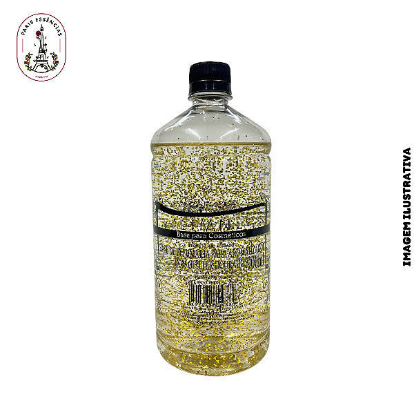 Base p/ Aromatizador com Glitter Dourado - 900ml