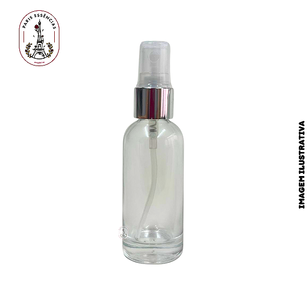 Vidro Gaudy 30ml c/Vávula Spray Prata - (un)