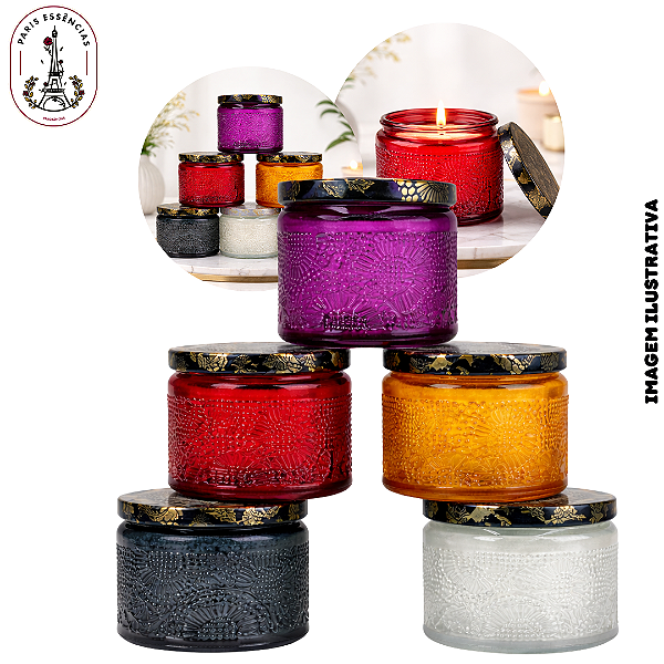 Pote de Vidro Mandala 125ml c/ Tampa Metal - (UN)