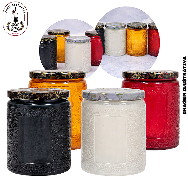 Pote de Vidro Mandala 225ml c/ Tampa Metal - (UN)