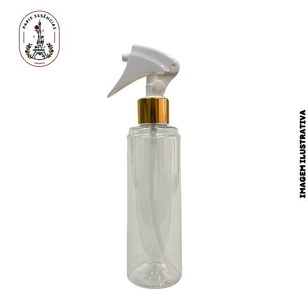 Frasco Pet Elegance 200ml c/ Gatilho Luxo Dourado - (un)