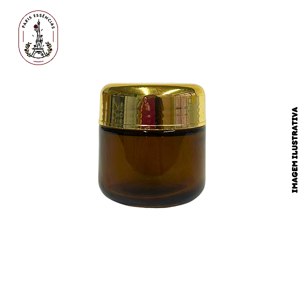 Mini Pote de Vidro Âmbar 60ml c/ Tampa Plástica - (un)