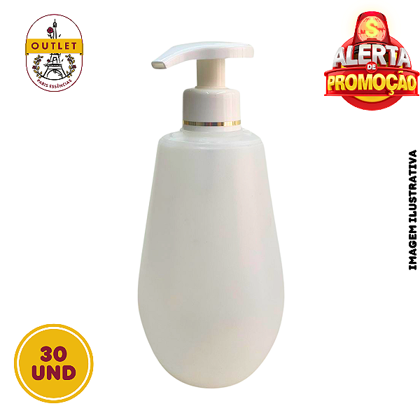 Frasco PVC 400ML c/Válvula Saboneteira - 30UND