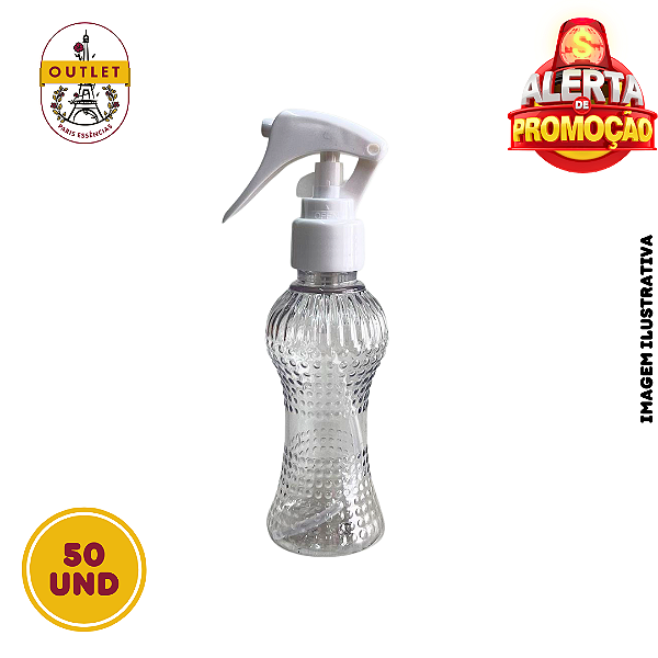 Frasco Pet Cintura 80ml c/ Mini Gatilho Branco - 50UND
