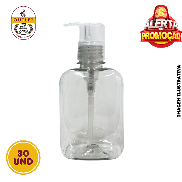Frasco Pet 250ml c/ Válvula Saboneteira - 30UND