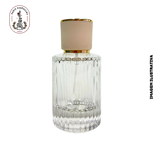 Porta Perfume Luxo 50ml c/ Tampa Branca/Dourada - (un)