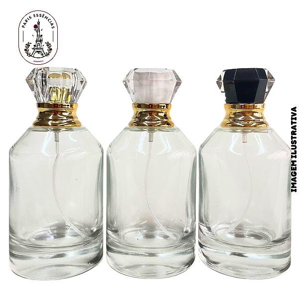 Porta Perfume 100ml c/ Tampa Luxo - (un)