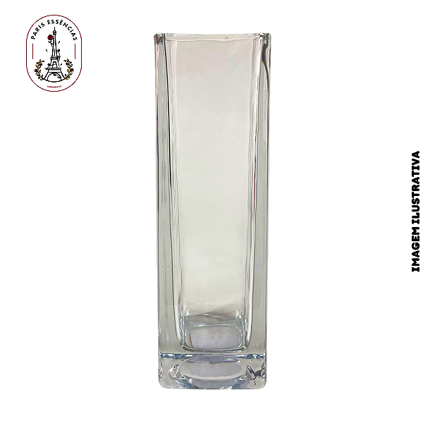 Porta Vela de Vidro Cubo Longo 5,5x17,5cm - (un)