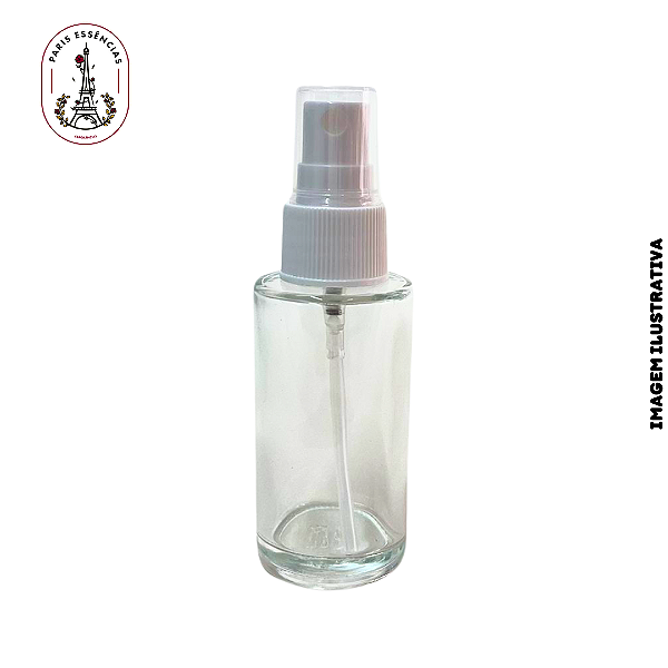 Frasco de Vidro 30ml c/ Spray Branca - (un)