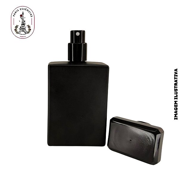 Porta Perfume Preto Fosco 50ml