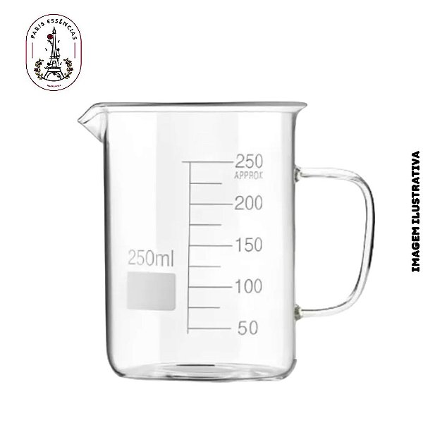 Copo Becker  de Vidro c/ Alça 250ML
