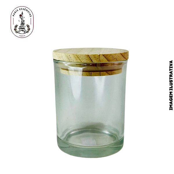 Copo Para Vela C/ Tampa de Madeira 120ml