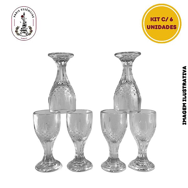 Kit c/ 6 unidades Mini taça Detalhes - 10ml