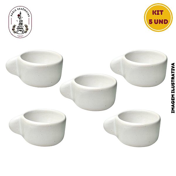 Porta vela Panelinha Branca- 5 Unidades