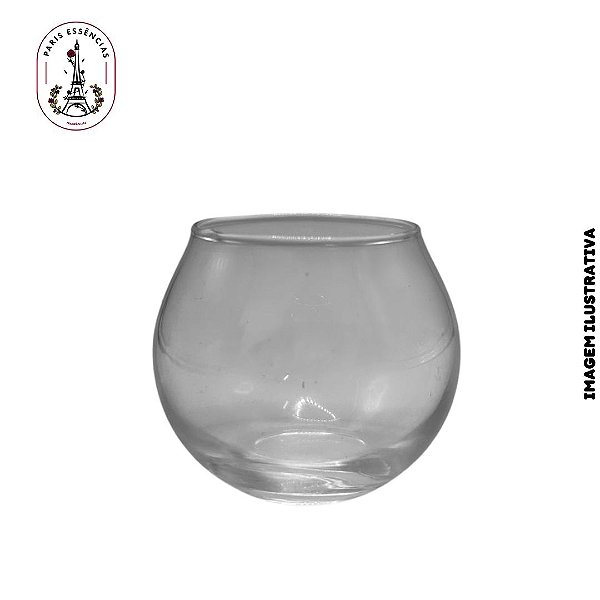 Vaso Castiçal de Vidro 130ml - 5 x 6cm