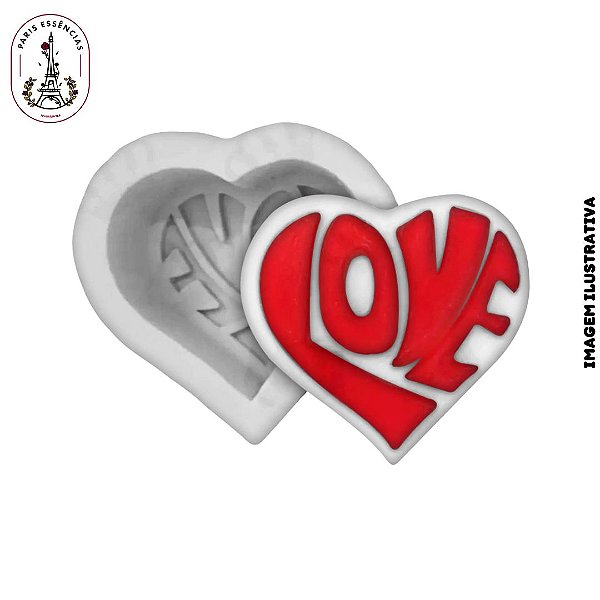 Molde Silicone Coração Love - un