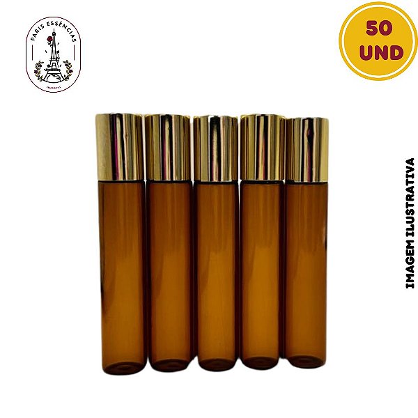 Kit c/ 50 Unidades de Vidro Roll-on 10ml