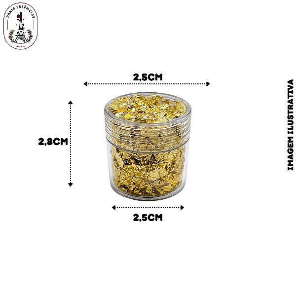 Mini Pote de Folha de Ouro - Uso Artesanal