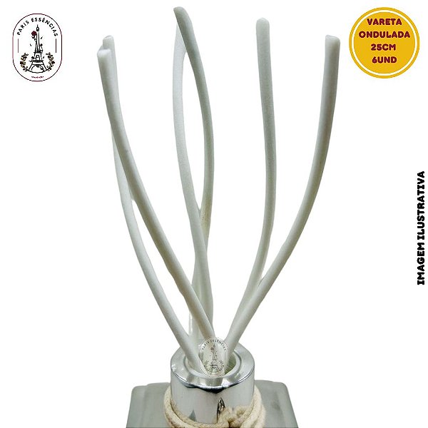Varetas de Fibra Ondulada 25cm Branca – Kit com 6 Unidades