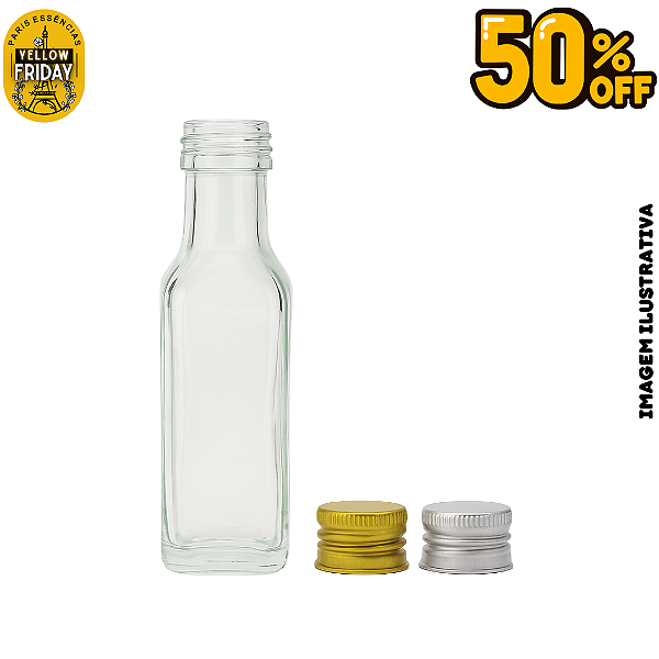 Kit C/ 12 unidades Garrafinha Quadrada - 20ml