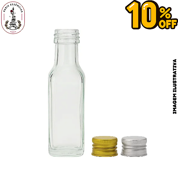 Kit C/ 12 unidades Garrafinha Quadrada - 20ml