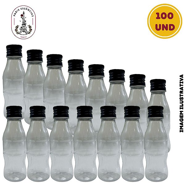 Kit 100 unidades Frasco Pet Coquinha C/ Tampa 50Ml