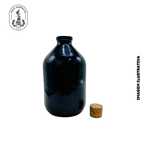 Vidro Penicilina Preto Gordo - 500ML
