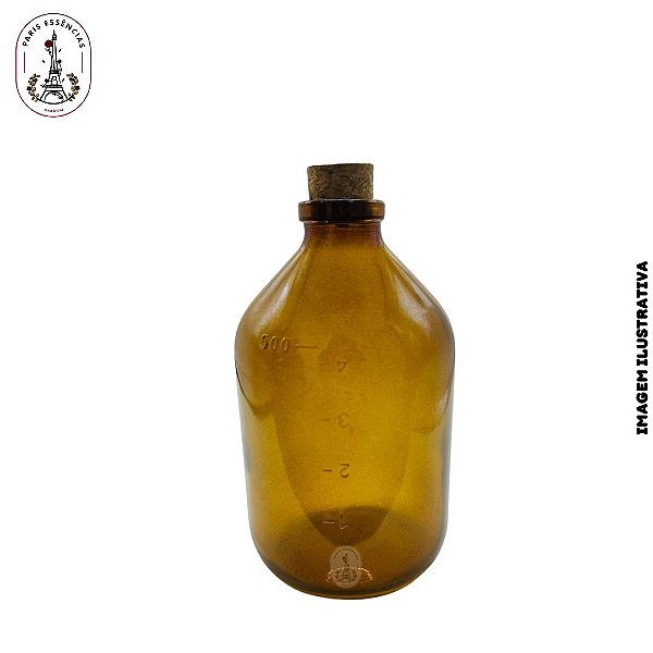Vidro Penicilina Âmbar Gordo - 500ml