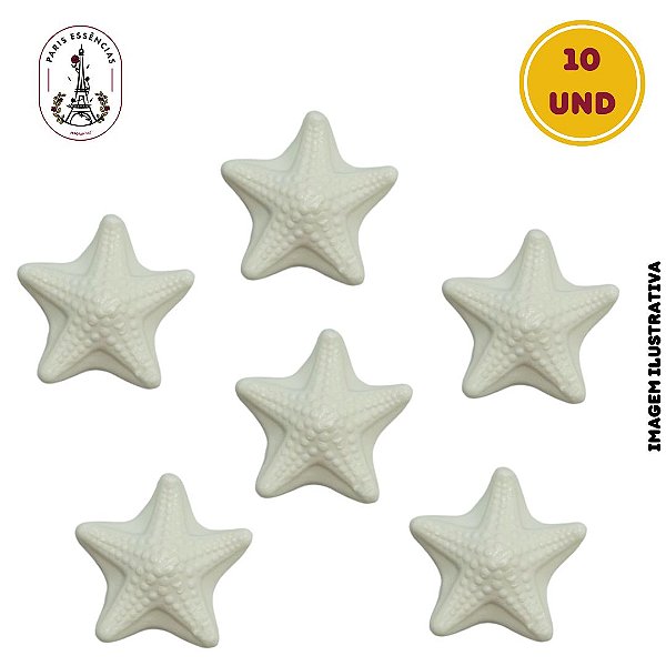 Kit c/ 10 Sabonetes Formato Estrela do Mar
