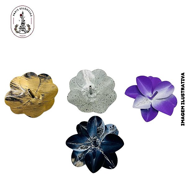 Porta Incenso Metal de Flor