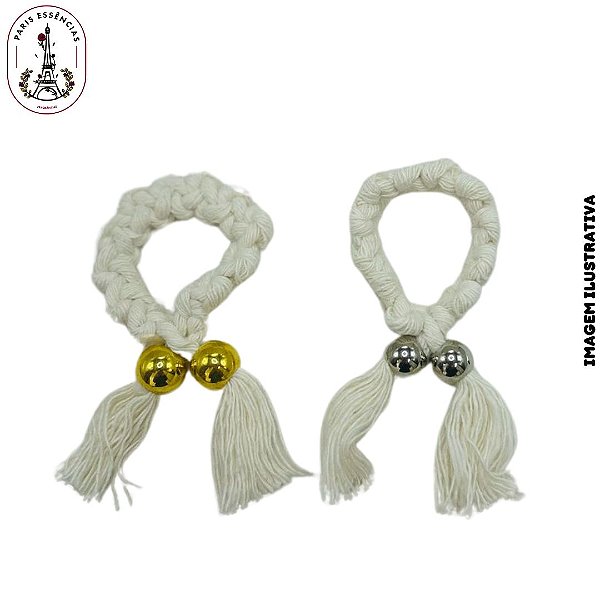 Enfeite Fio Algodão Trançado - Cor Branco
