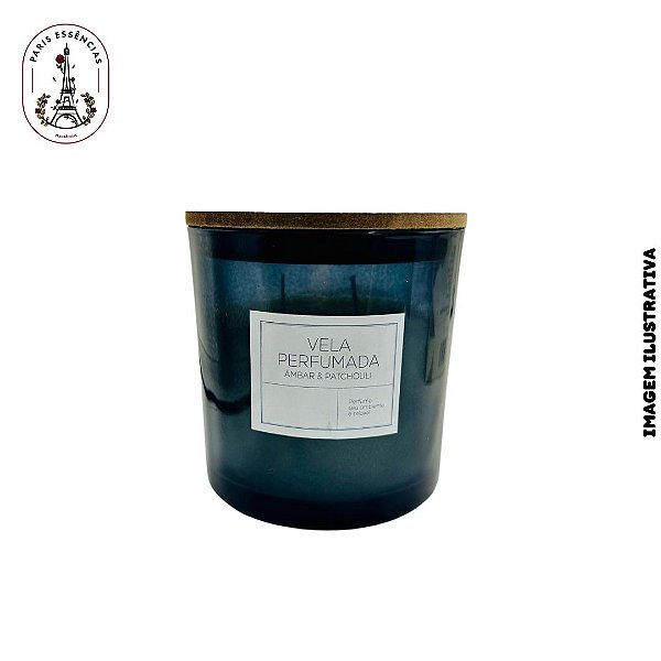 Vela Perfumada c/ Copo em Vidro e Tampa