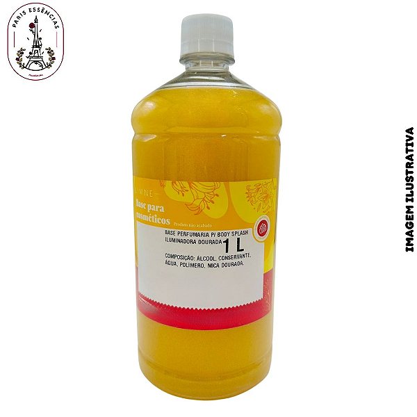 Base Perfumaria P/ Body Splash Iluminadora Dourada 1L - LIMNE