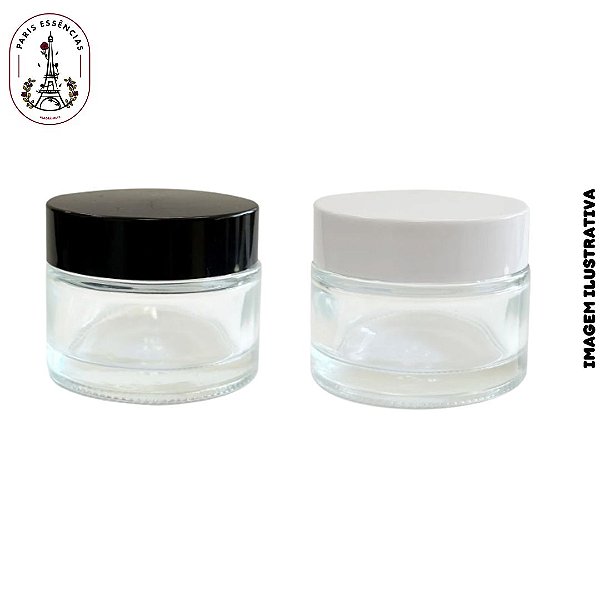 Pote de Vidro Cilíndrico Reto 50ml - 5 Unidades